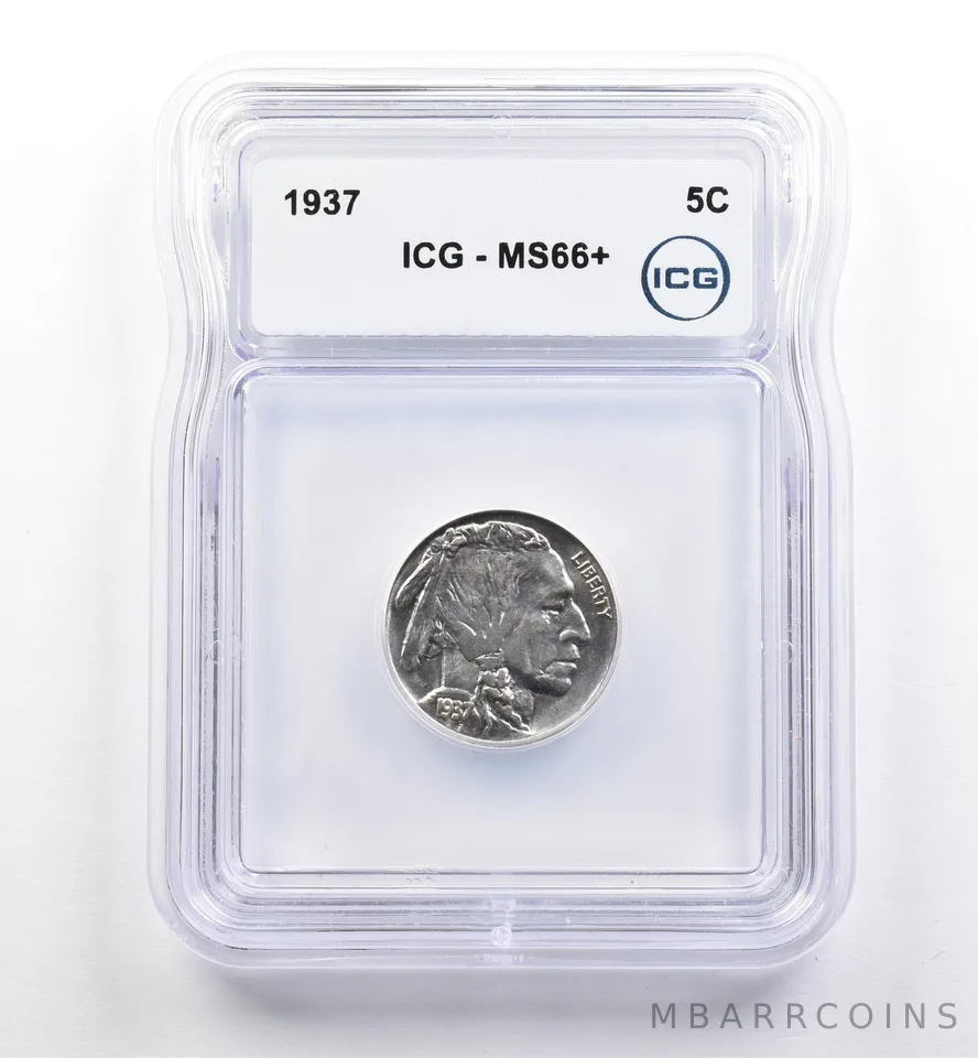 1937 Indian Head Buffalo Nickel MS66+ ICG *9955