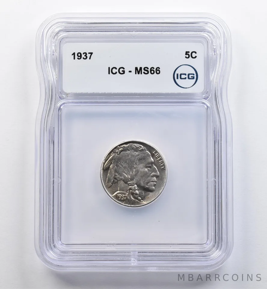 1937 Indian Head Buffalo Nickel MS66 ICG *9027