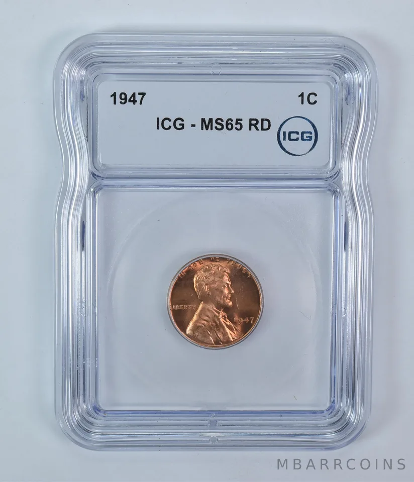 1947 Lincoln Wheat Cent MS65 RD ICG