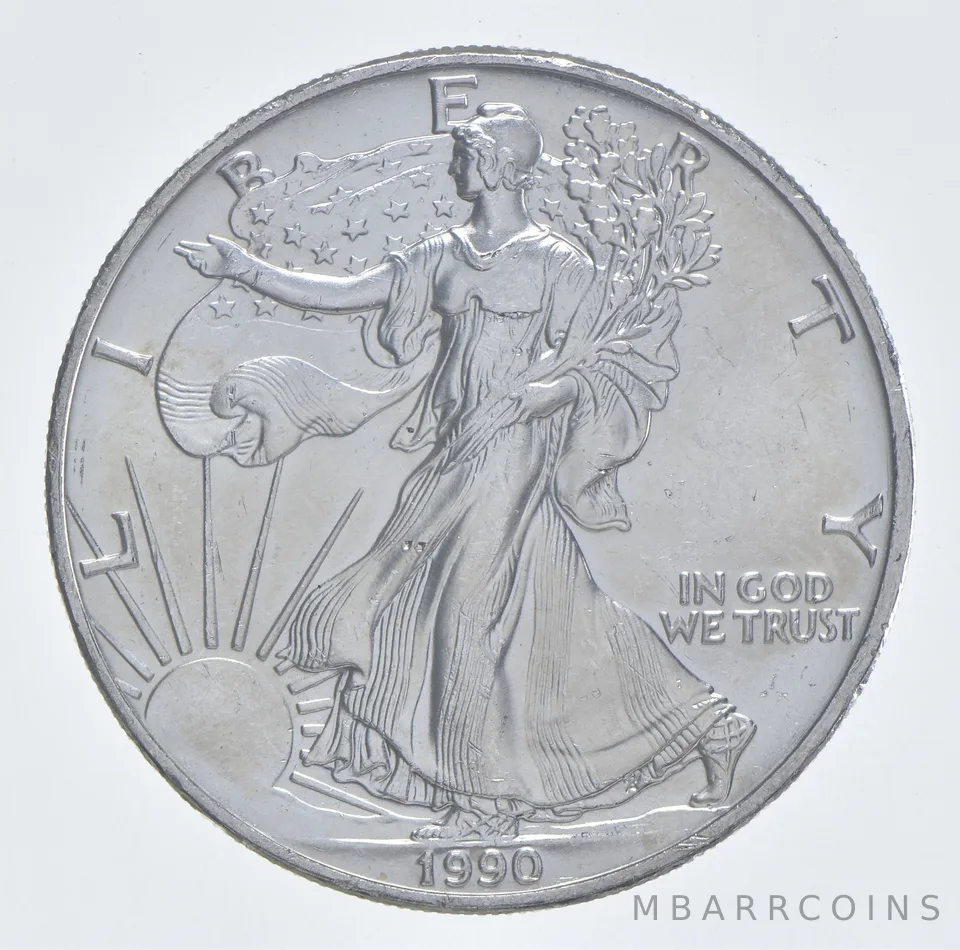Better Date 1990 American Silver Eagle 1 Troy Oz .999 Fine Silver *968