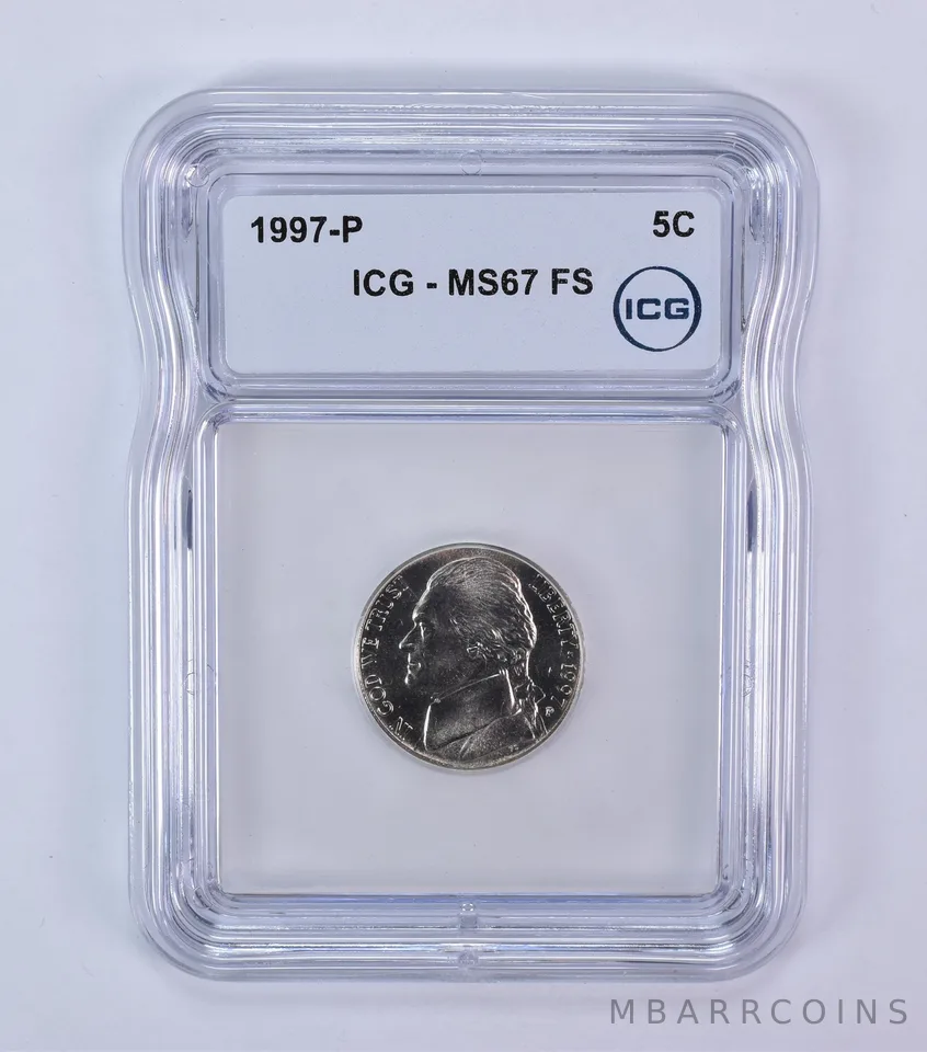 1997-P Jefferson Nickel MS67 FS ICG