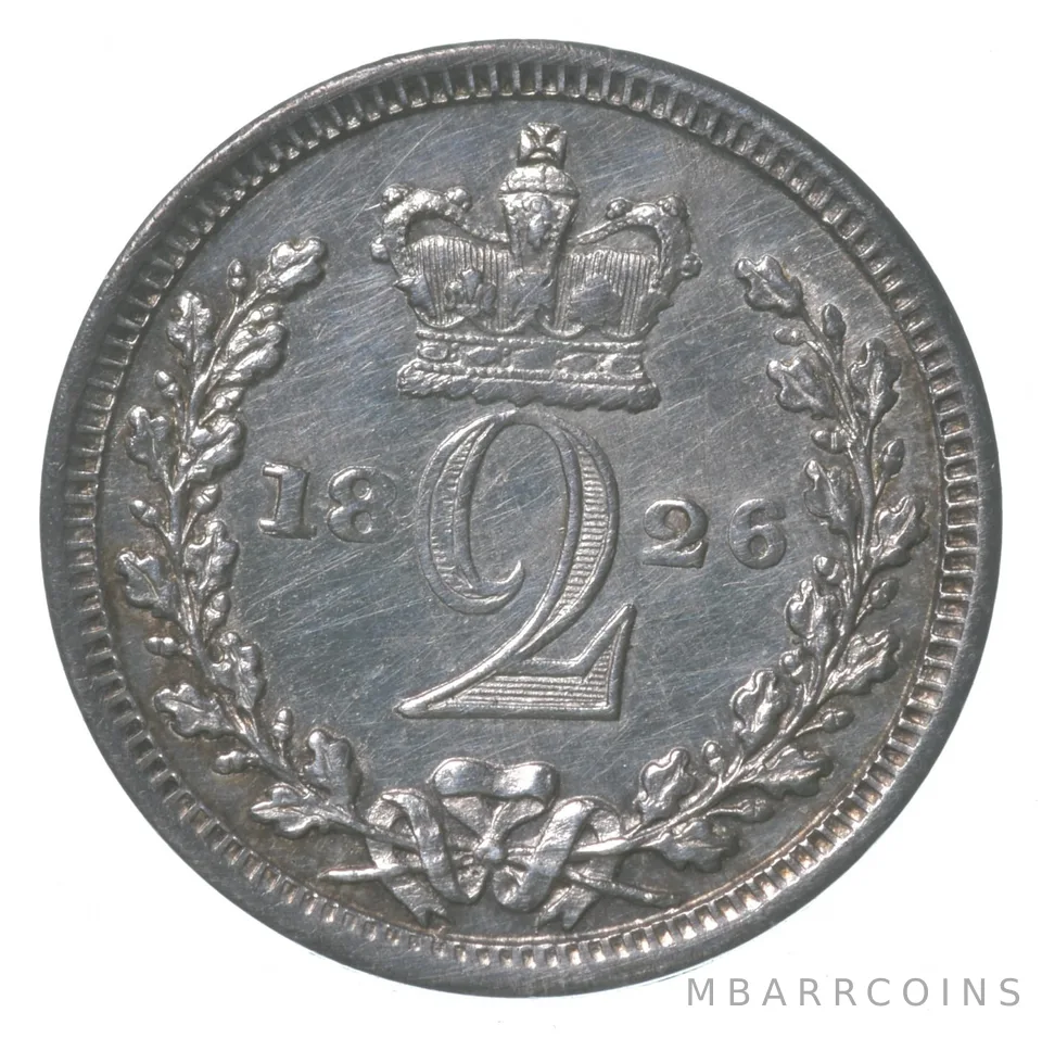 1826 Great Britain 2 Pence Maundy a8404