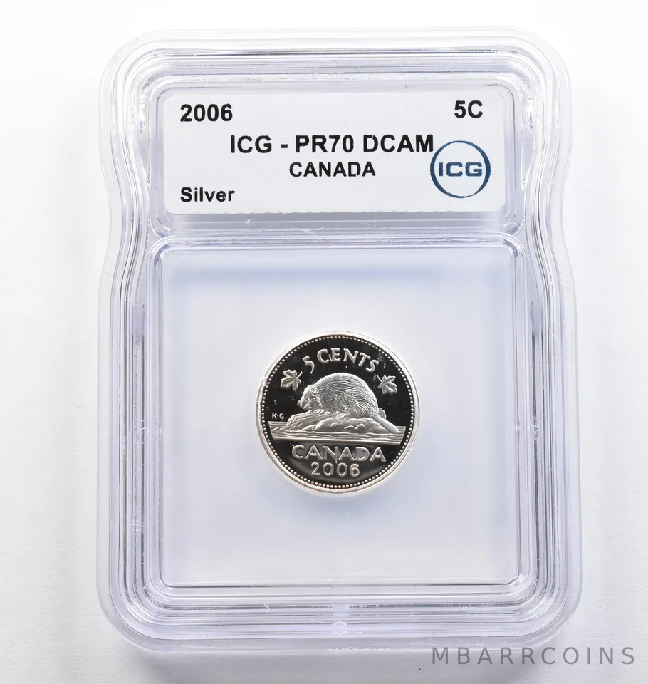 2006 Canada 5 Cents Silver PR70 DCAM ICG *9389