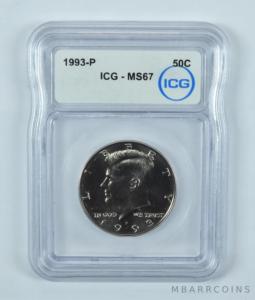 1993-P Kennedy Half Dollar MS67 ICG
