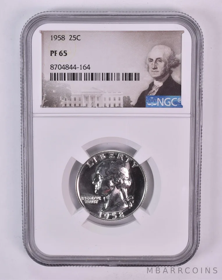 1958 Washington Quarter PF65 NGC Special Label