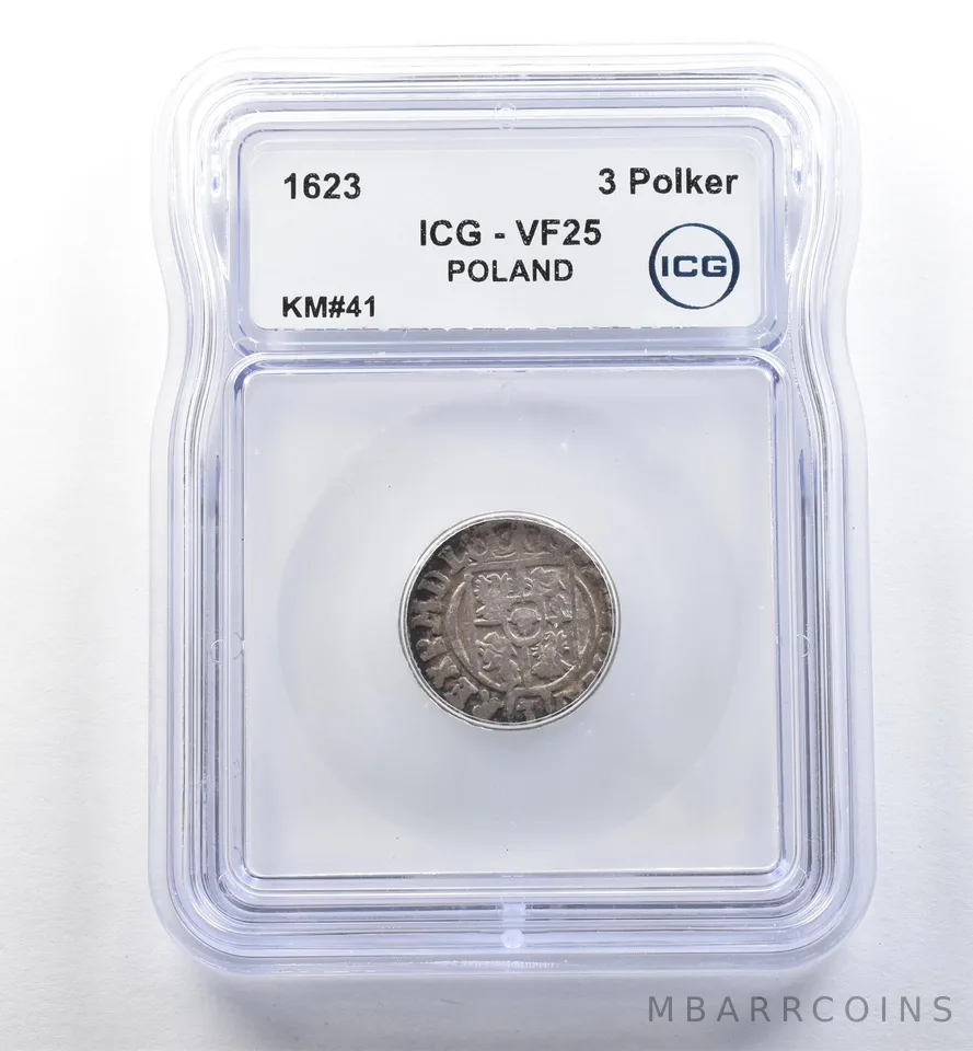 1623 Poland 3 Polker KM#41 VF25 ICG *2574