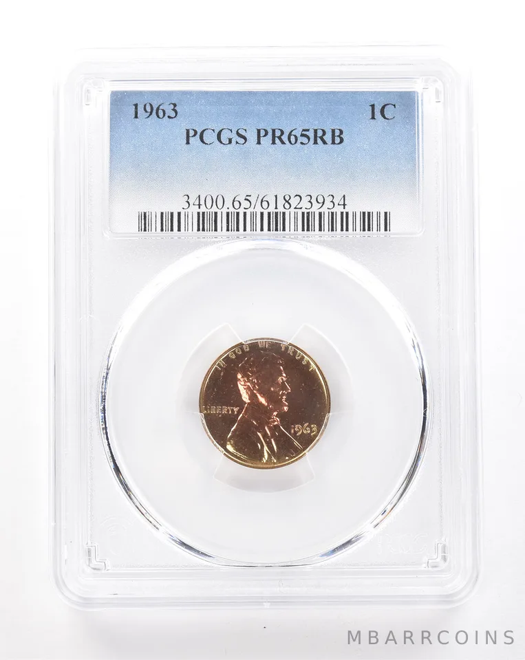 1963 Lincoln Memorial Cent PR65 RB PCGS Beautiful Tone *3439