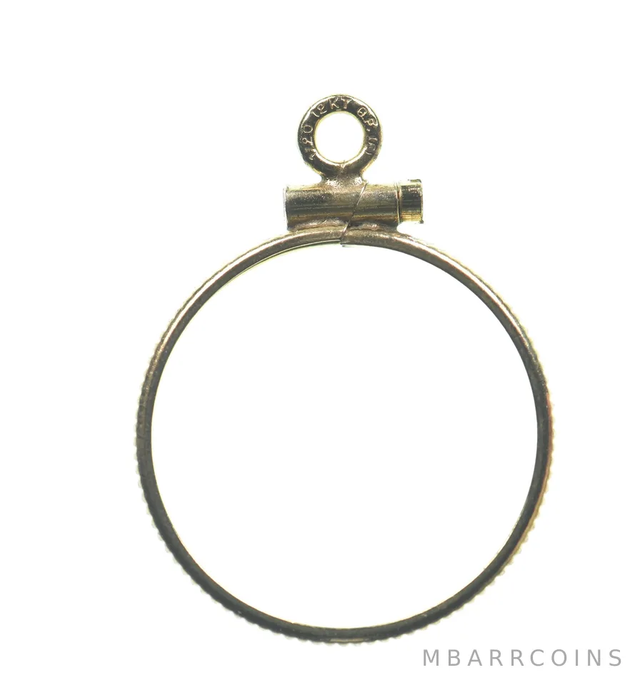 14K 17.9mm GF US Dime $2.50 Gold Coin Bezel Pendant Frame Edge *1353