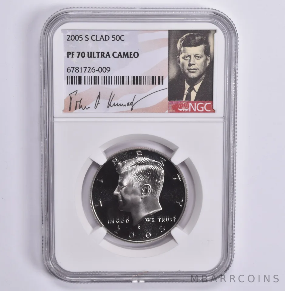2005-S Kennedy Half Dollar CLAD PF70 NGC Special Lbl