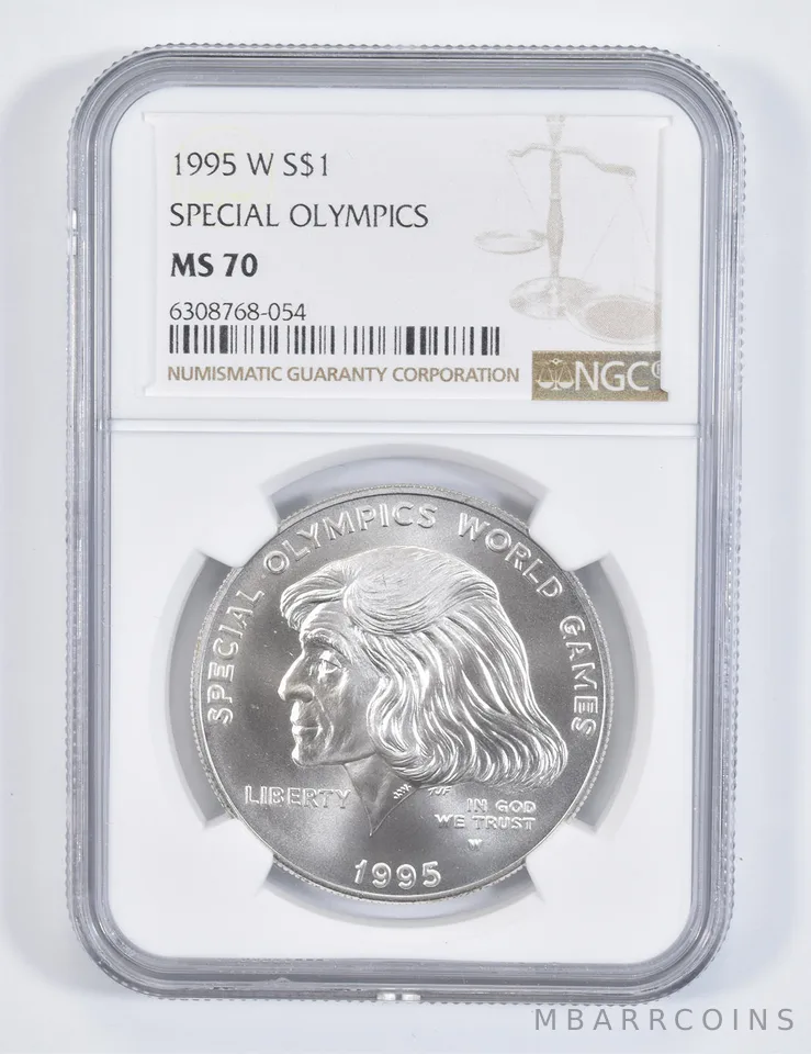 1995-W Special Olympics Commemorative Silver Dollar MS70 NGC