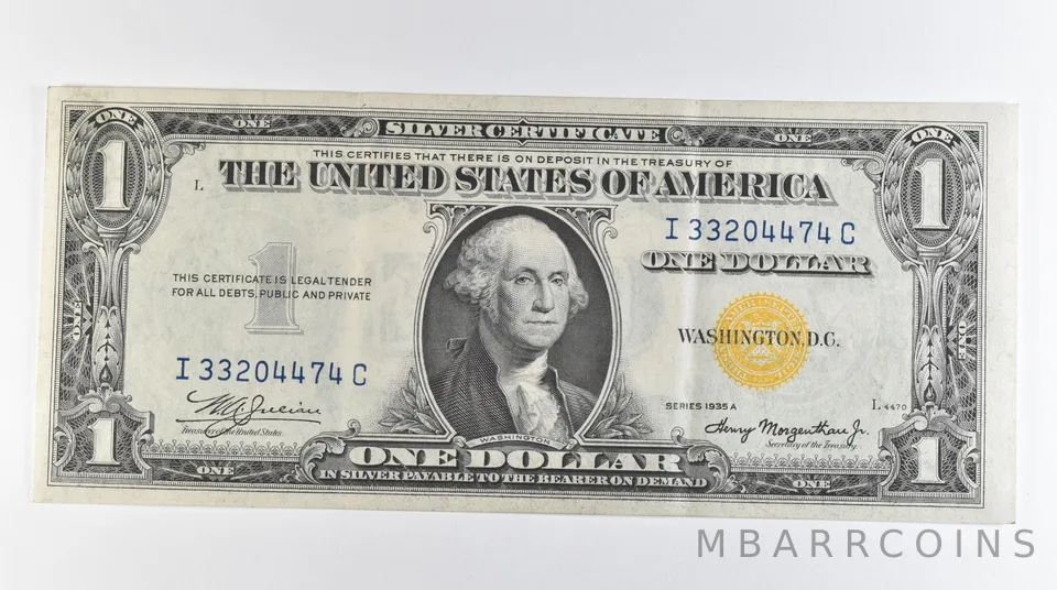 1935 A $1 Silver Certificate Yellow Seal North Africa *6720