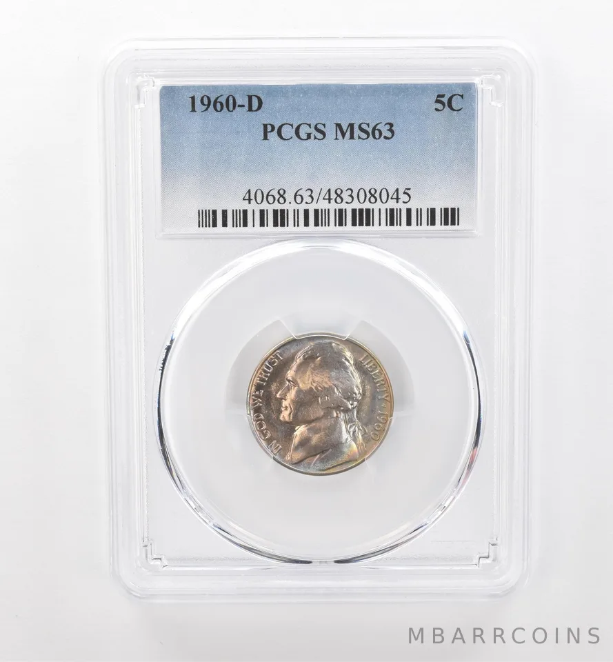 1960-D Jefferson Nickel MS63 PCGS Beautiful Tone *1795