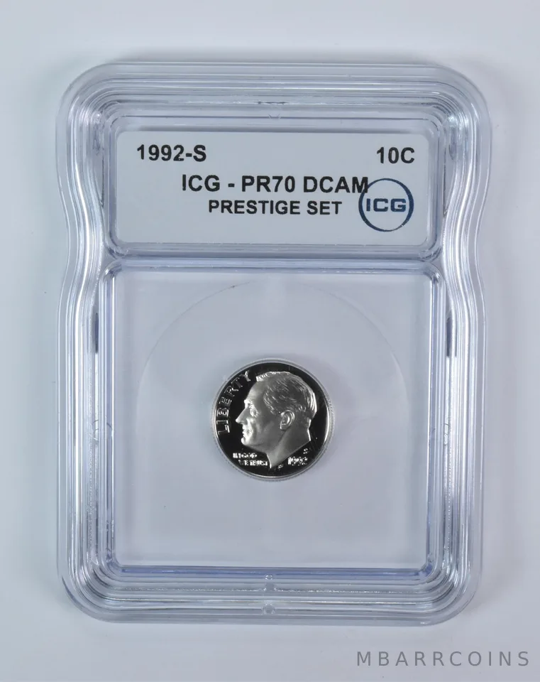 1992-S Roosevelt Dime Prestige Set PR70 DCAM ICG