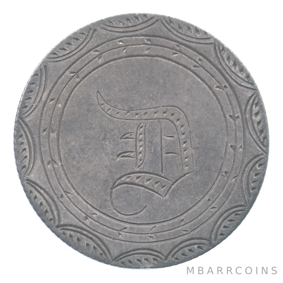 1856 Seated Liberty Quarter Love Token E a8605
