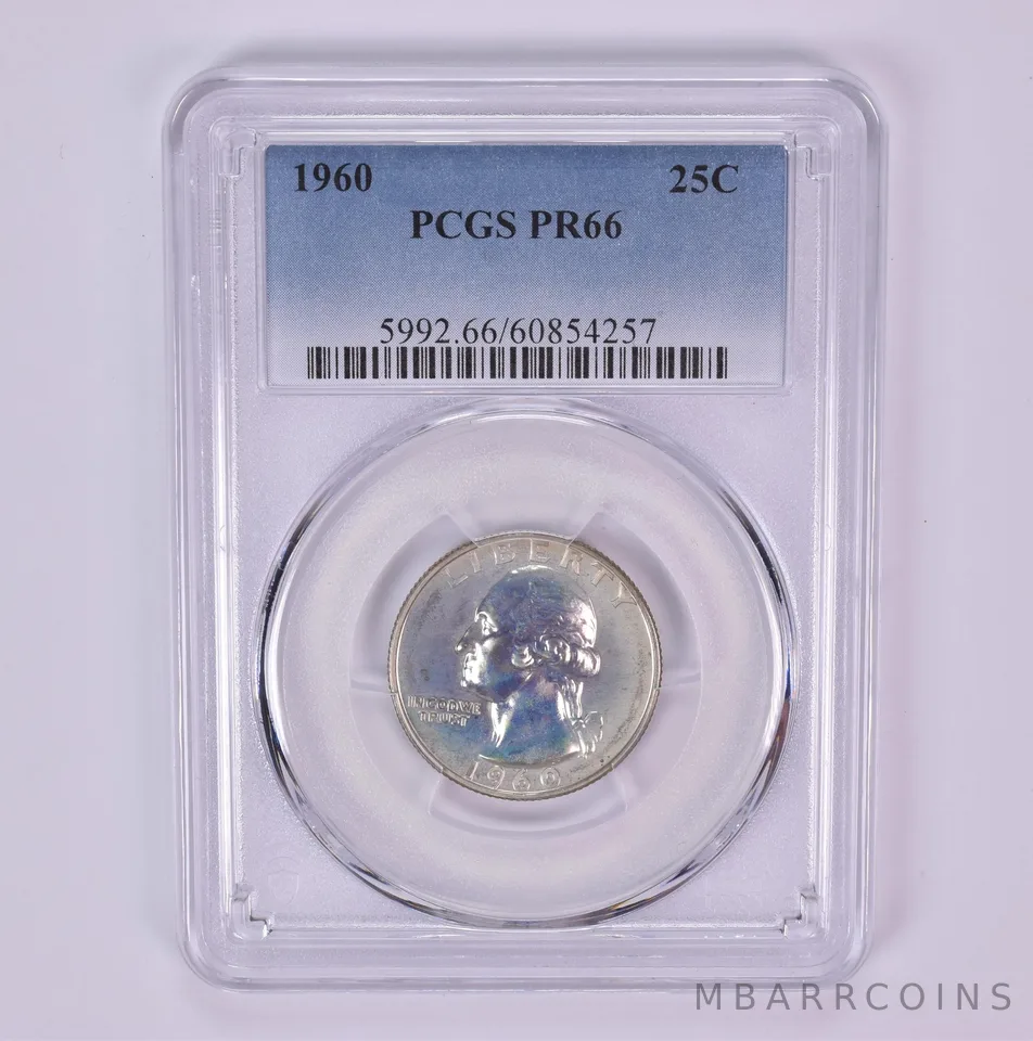 1960 Washington Quarter PR66 PCGS Beautiful Tone *1502