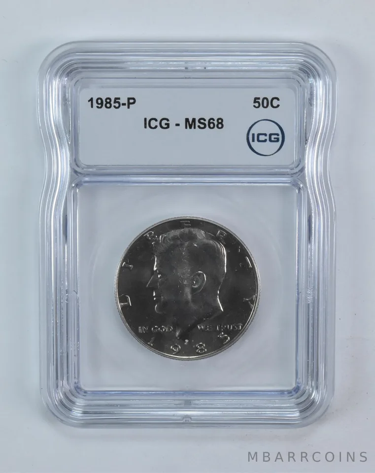 1985-P Kennedy Half Dollar MS68 ICG