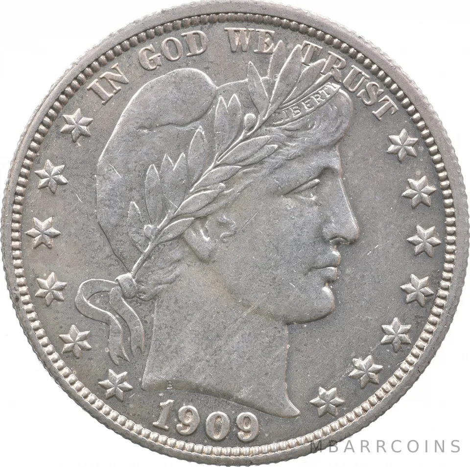 1909 Barber Half Dollar a4887