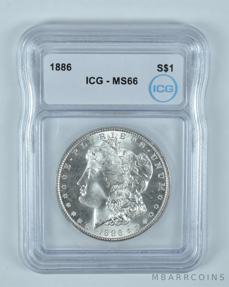 1886 Morgan Silver Dollar MS66 ICG