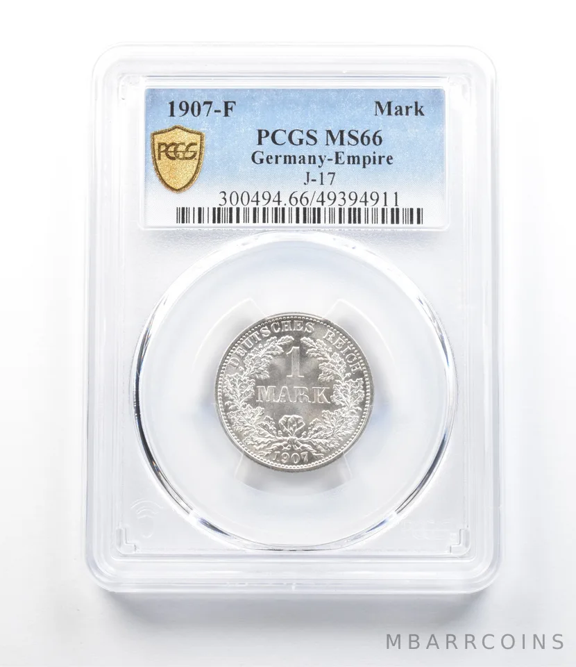 1907-F Germany Empire Mark J-17 MS66 PCGS a4289