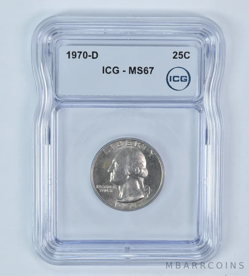 1970-D Washington Quarter MS67 ICG