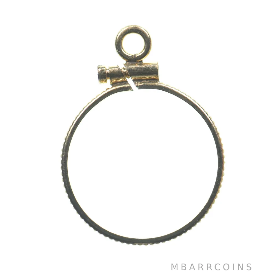 14K 16mm Gold Filled US Half Dime Coin Bezel Pendant Frame Edge *1371