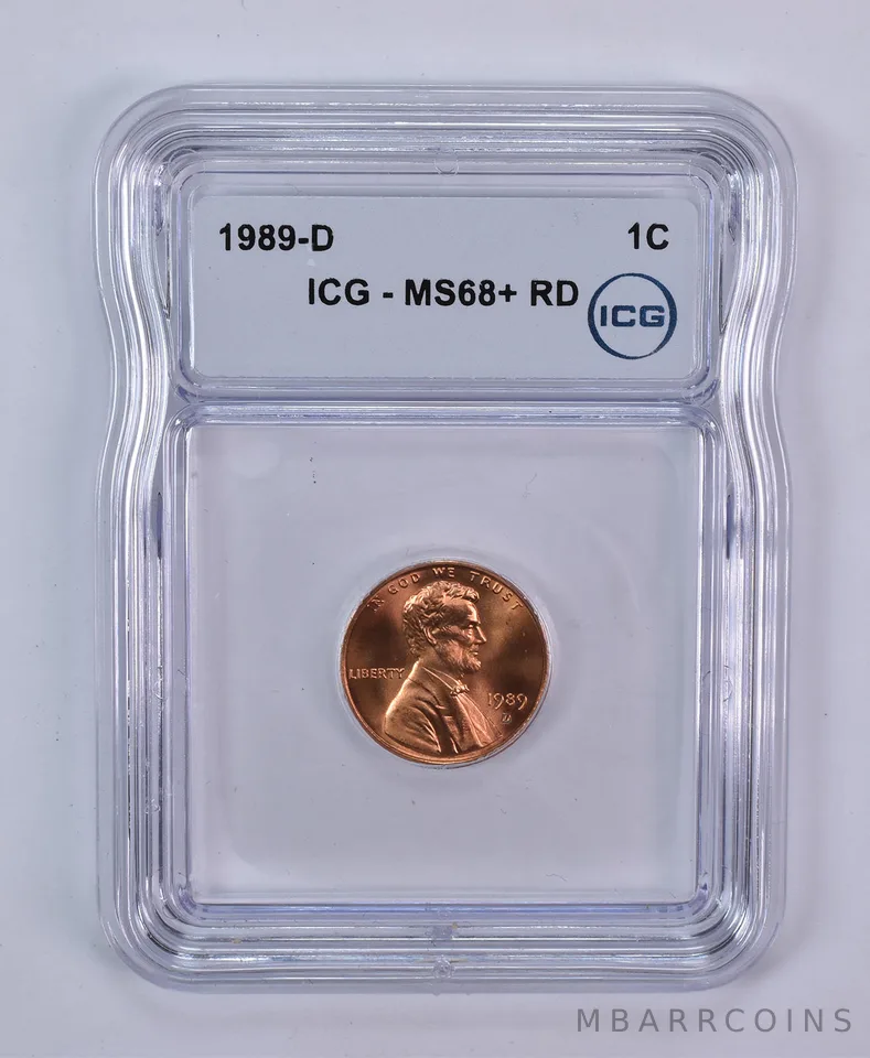 1989-D Lincoln Memorial Cent MS68+ RD ICG