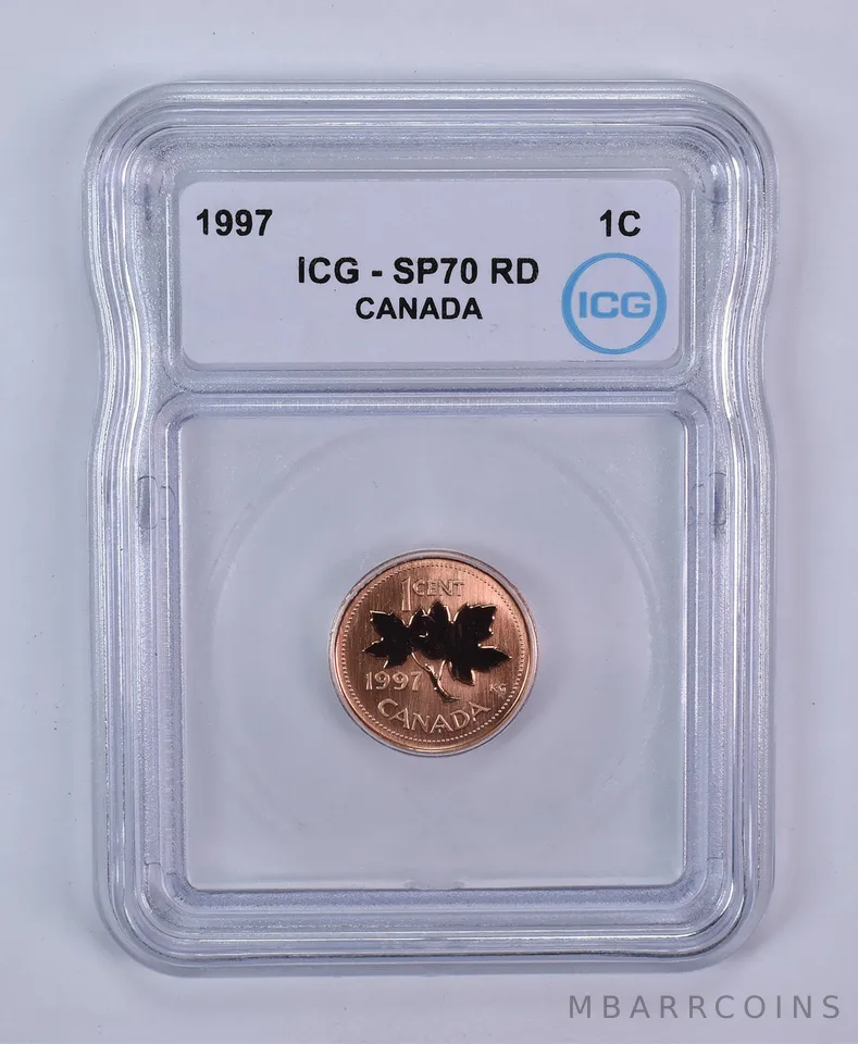 1997 Canada 1 Cent SP70 RD ICG
