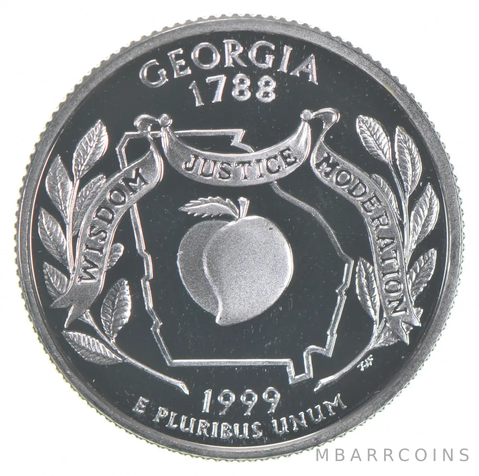 1999-S Washington State Quarter 90% Silver Proof Georgia