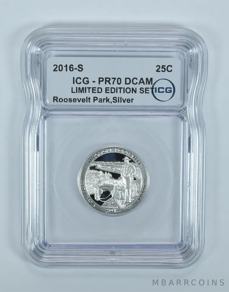 2016-S ATB Quarter Theodore Roosevelt Silver Limited Edition PR70 DCAM ICG