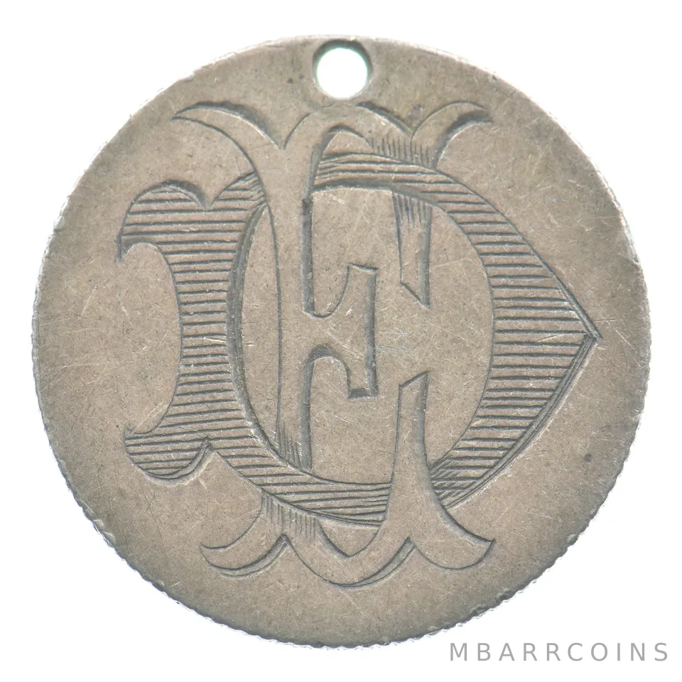 1878 Seated Liberty Dime Love Token Victorian D E *5494