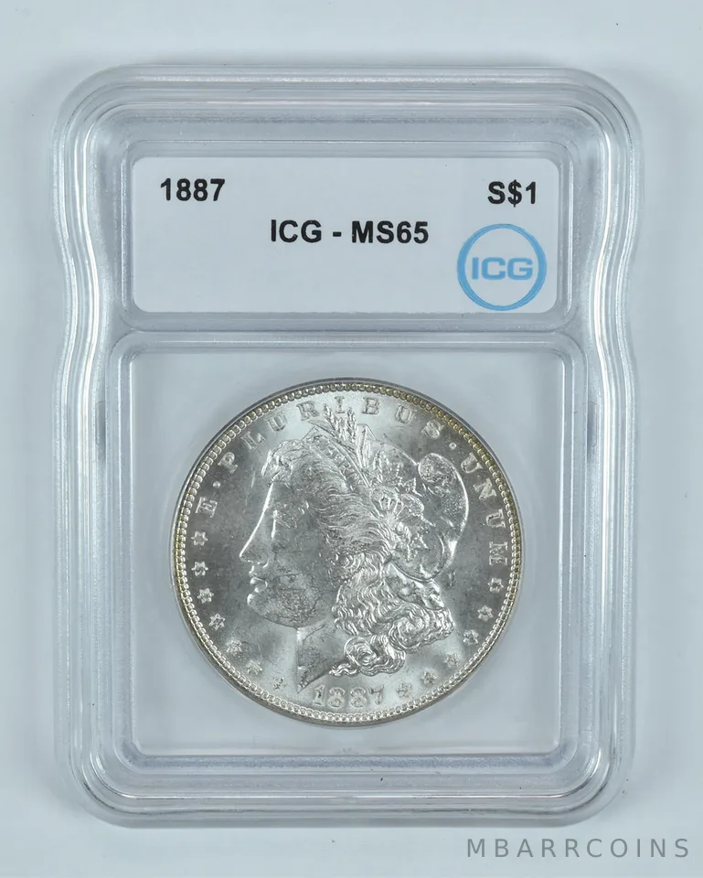 1887 Morgan Silver Dollar MS65 ICG