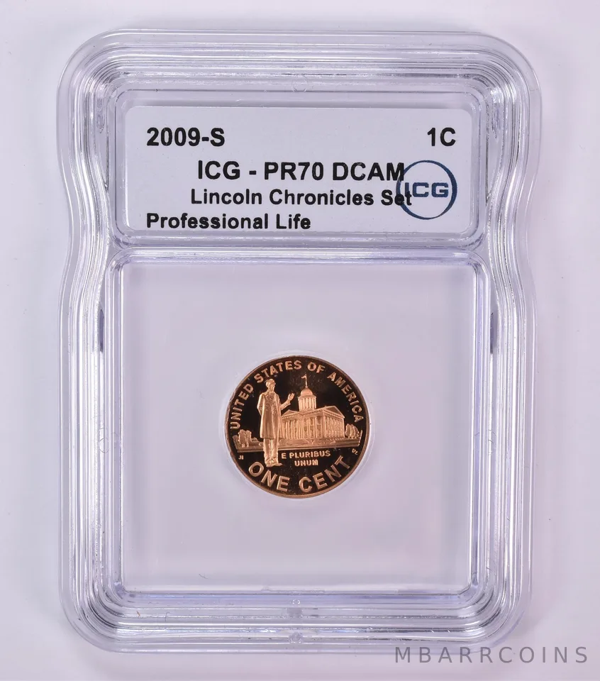 2009-S Lincoln Memorial Cent Professional Chronicles Set PR70 DCAM ICG