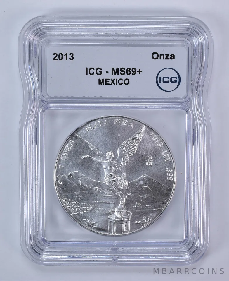 2013 Mo Mexico 1 Onza Silver Libertad MS69+ ICG