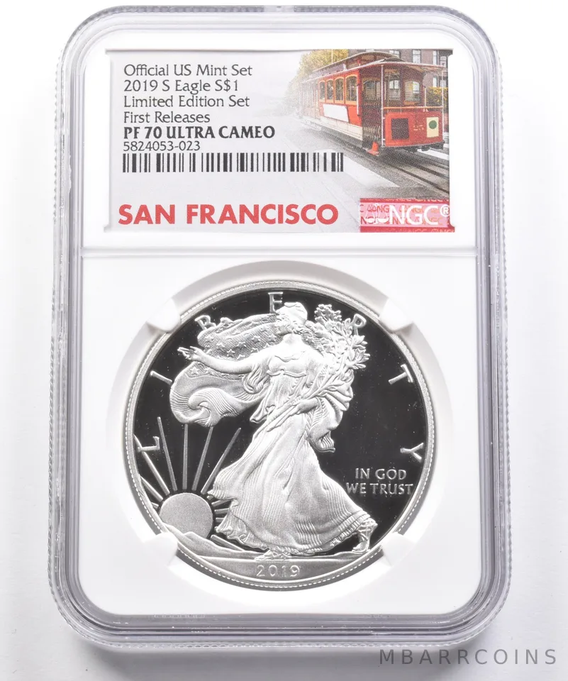 2019-S American Silver Eagle Limited Ed. Set First Releases PF70 UCAM NGC a9694