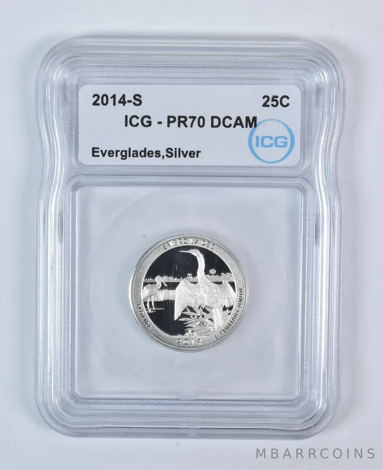 2014-S Washington Quarter ATB Silver Everglades PR70 DCAM ICG