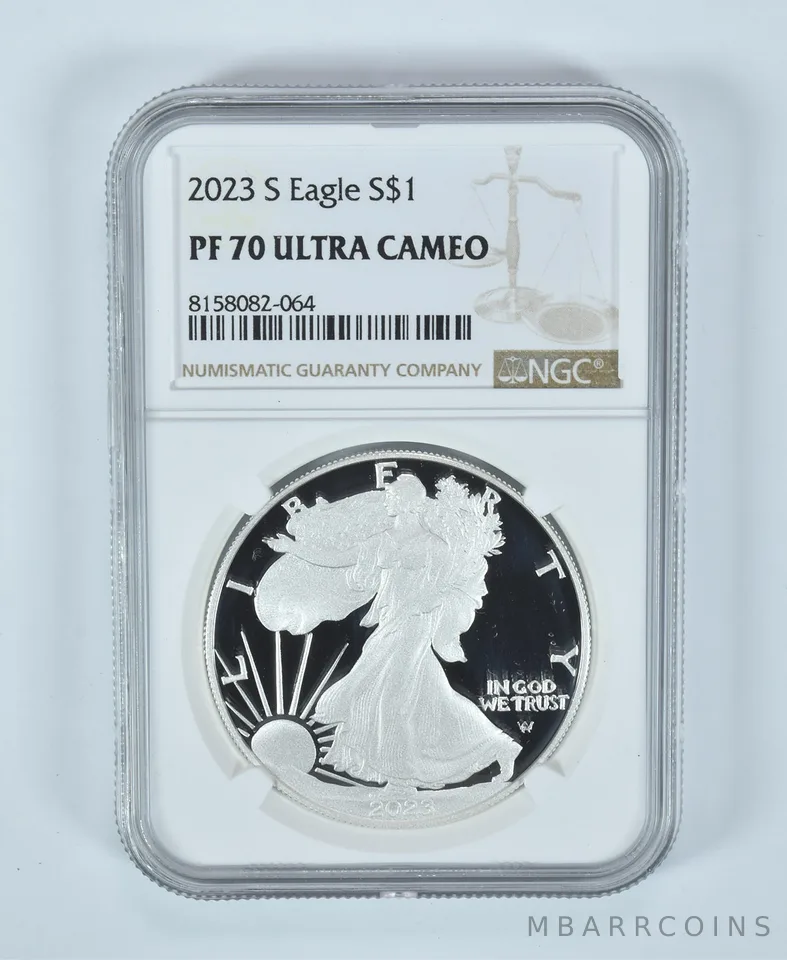 2023-S American Silver Eagle PF70 UCAM NGC Brown Label