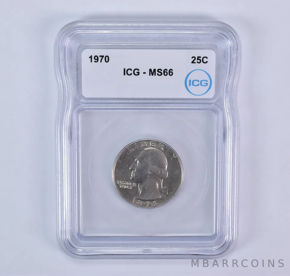 1970 Washington Quarter MS66 ICG