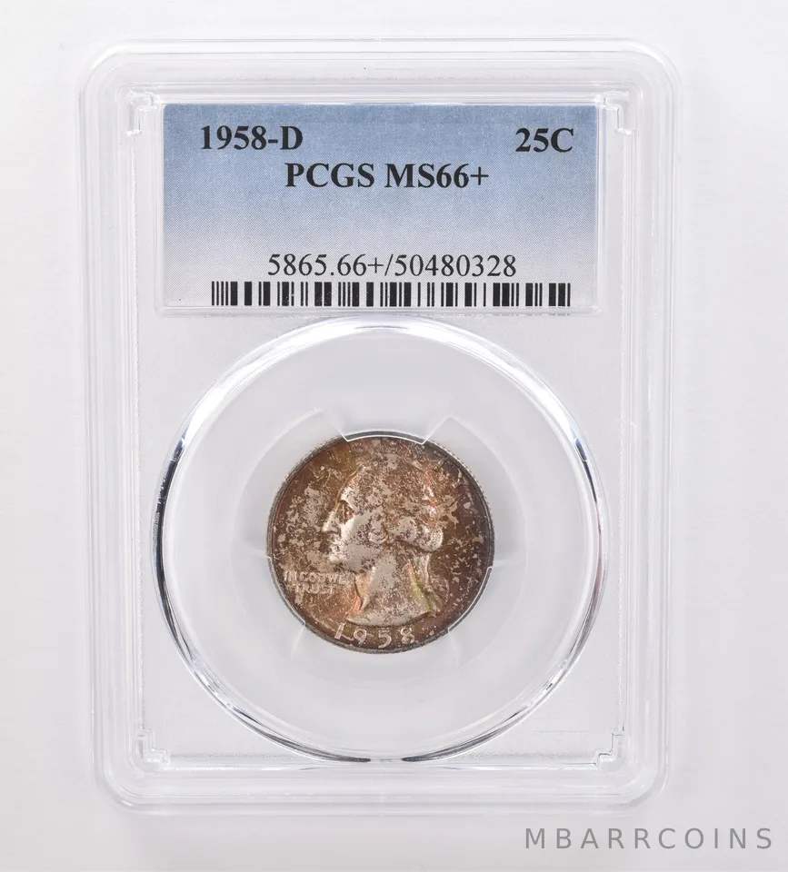 1958-D Washington Quarter MS66+ PCGS Beautiful Tone a9950