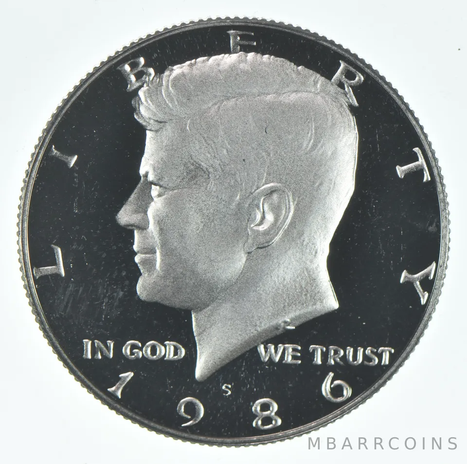 1986-S Kennedy Half Dollar CLAD Proof
