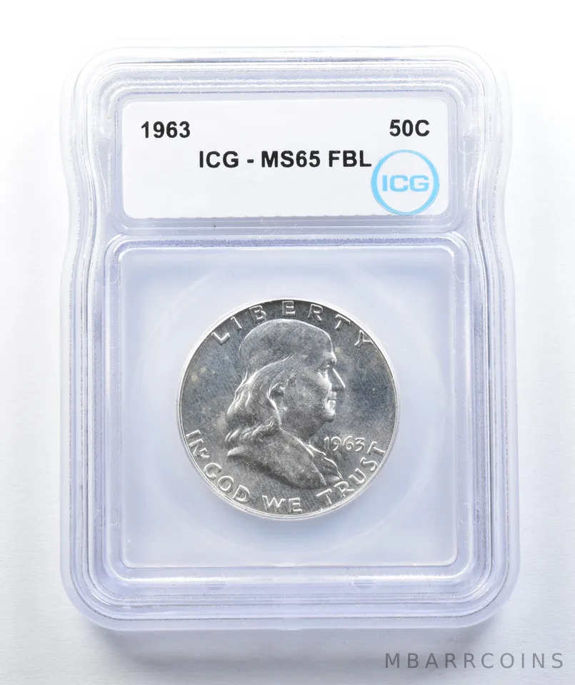 1963 Franklin Half Dollar MS65 FBL ICG *8521