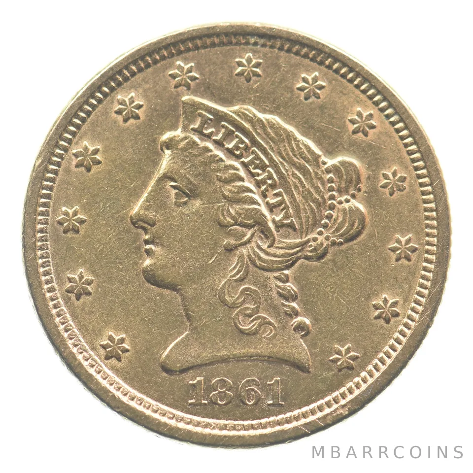 1861 $2.50 Liberty Head Gold Quarter Eagle *2317
