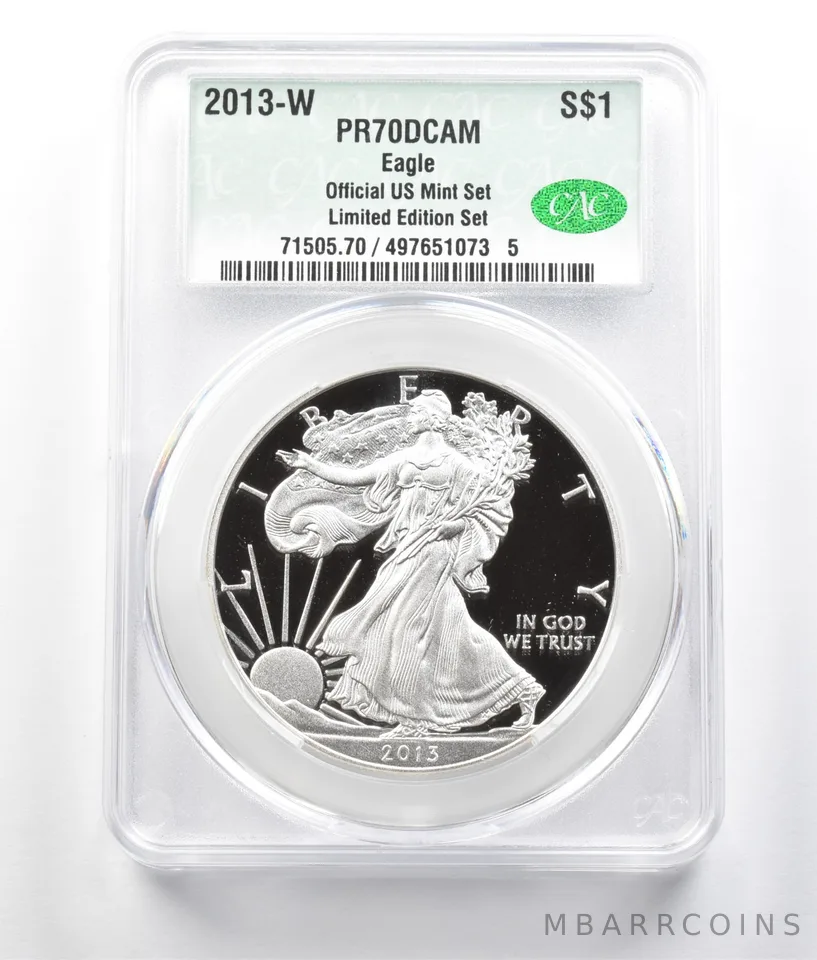 2013-W American Silver Eagle Limited Edition Set PR70 DCAM CAC CACG *6965