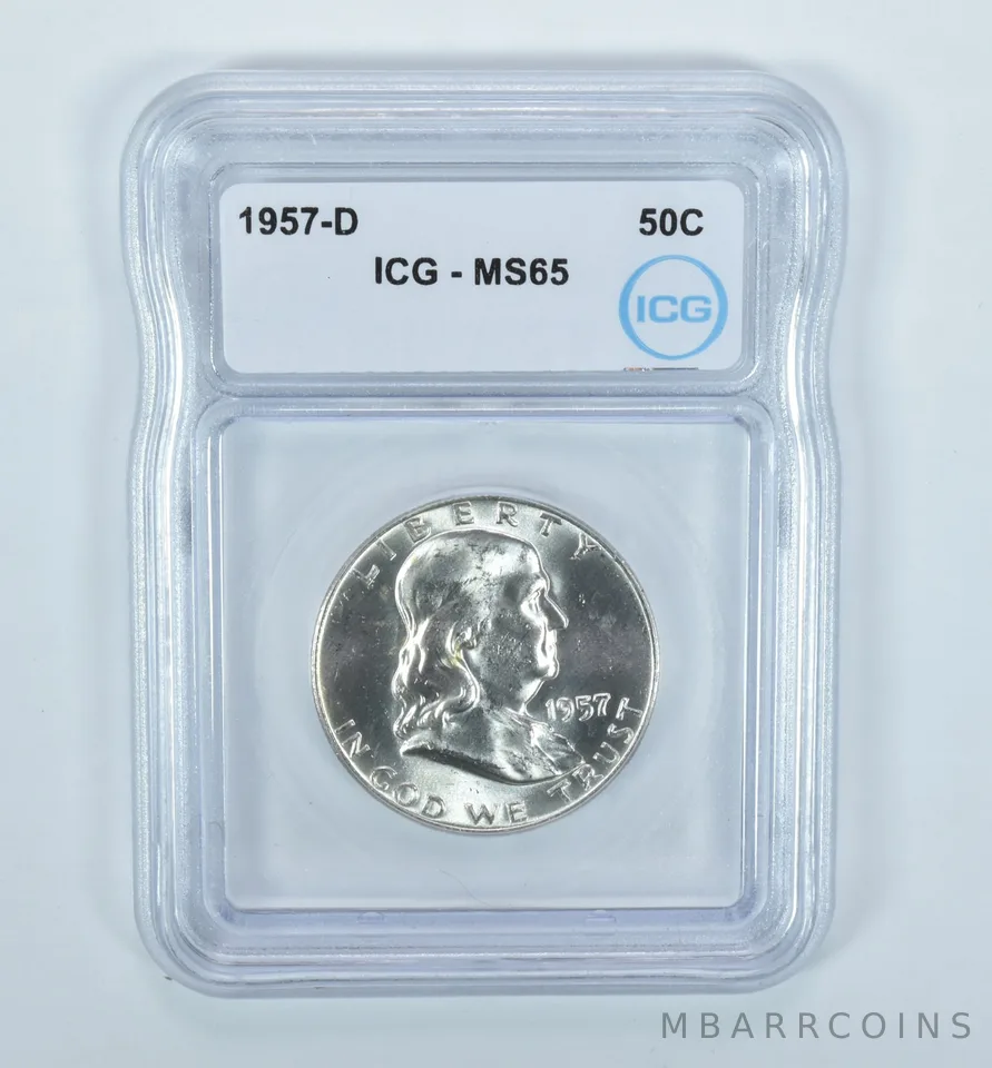 1957-D Franklin Half Dollar MS65 ICG