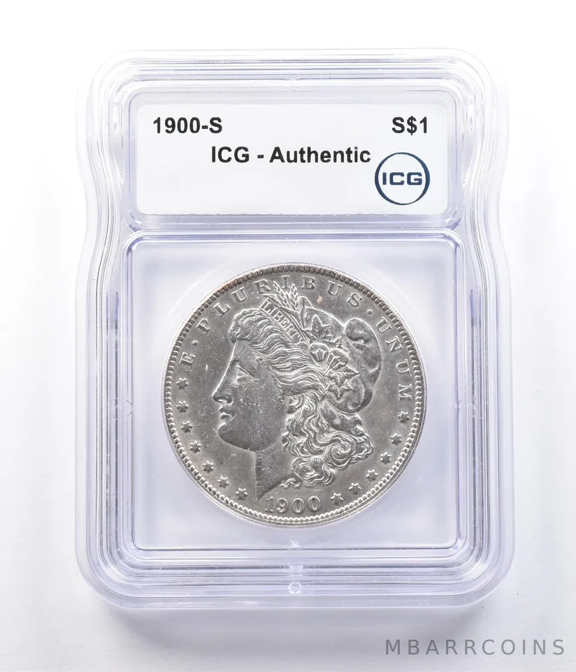 1900-S Morgan Silver Dollar Authentic ICG a2908