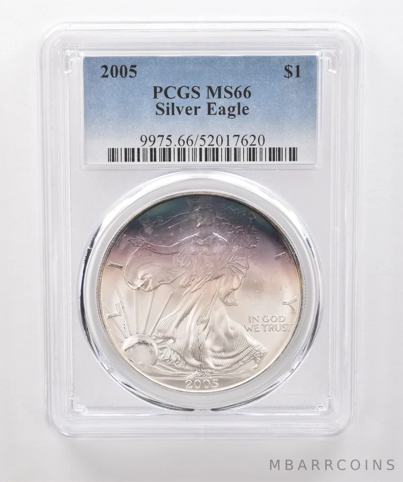 2005 American Silver Eagle MS66 PCGS Beautiful Tone *1993