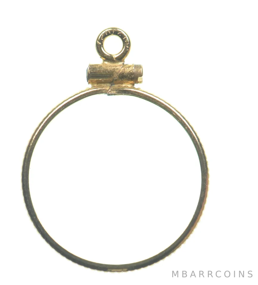 12k 0.6 Gram Gold Filled 15.5mm Coin Bezel Pendant Frame Edge *4894