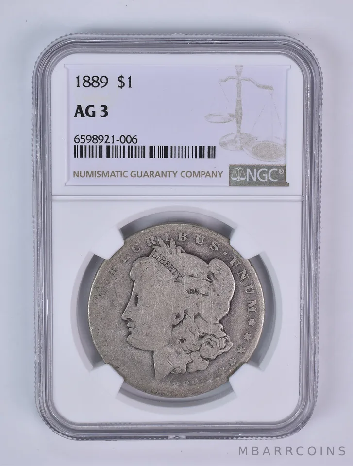 1889 Morgan Silver Dollar AG3 NGC Lowball
