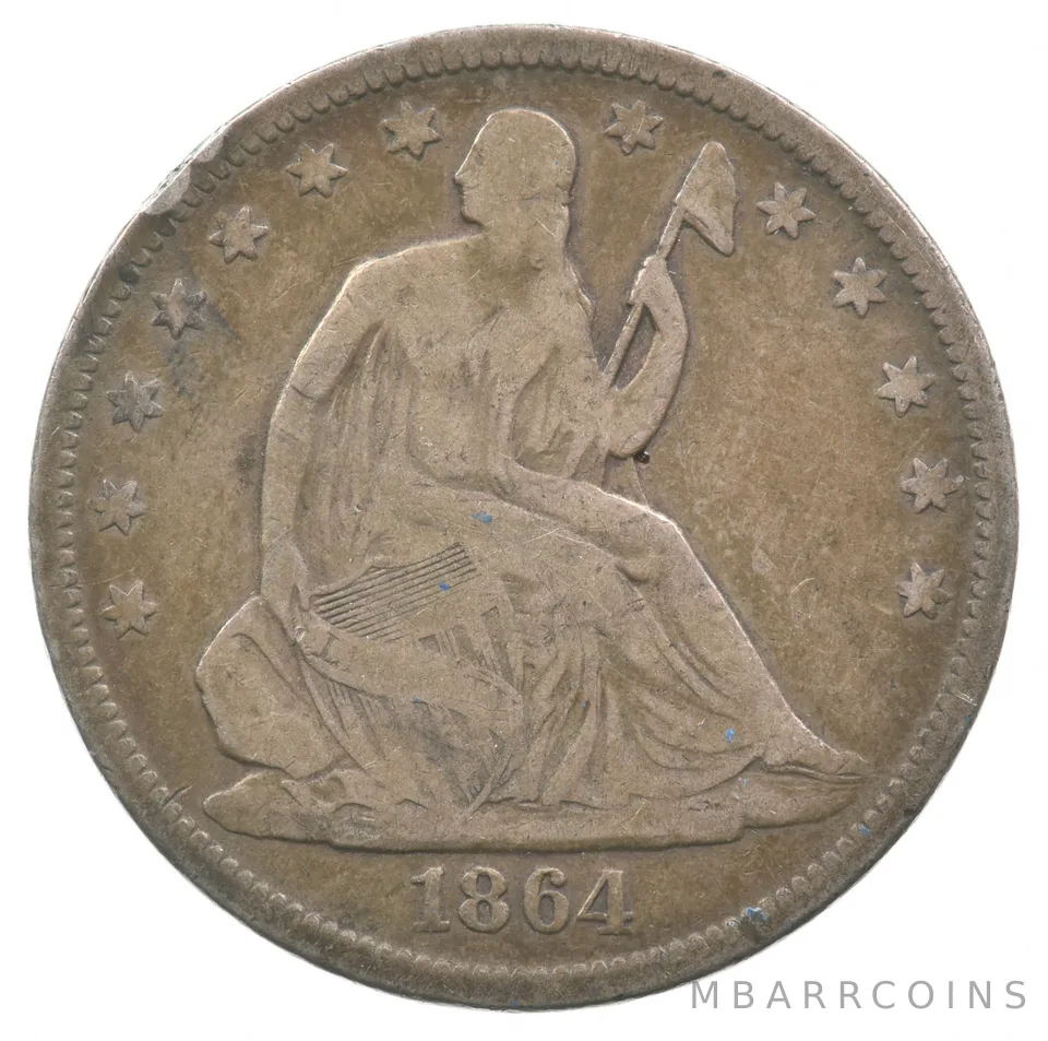 1864-S Seated Liberty Half Dollar *8917