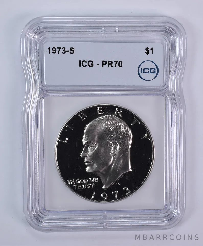 1973-S Eisenhower $1 PR70 ICG