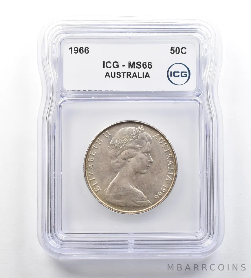 1966 Australia 50 Cents MS66 ICG *7671